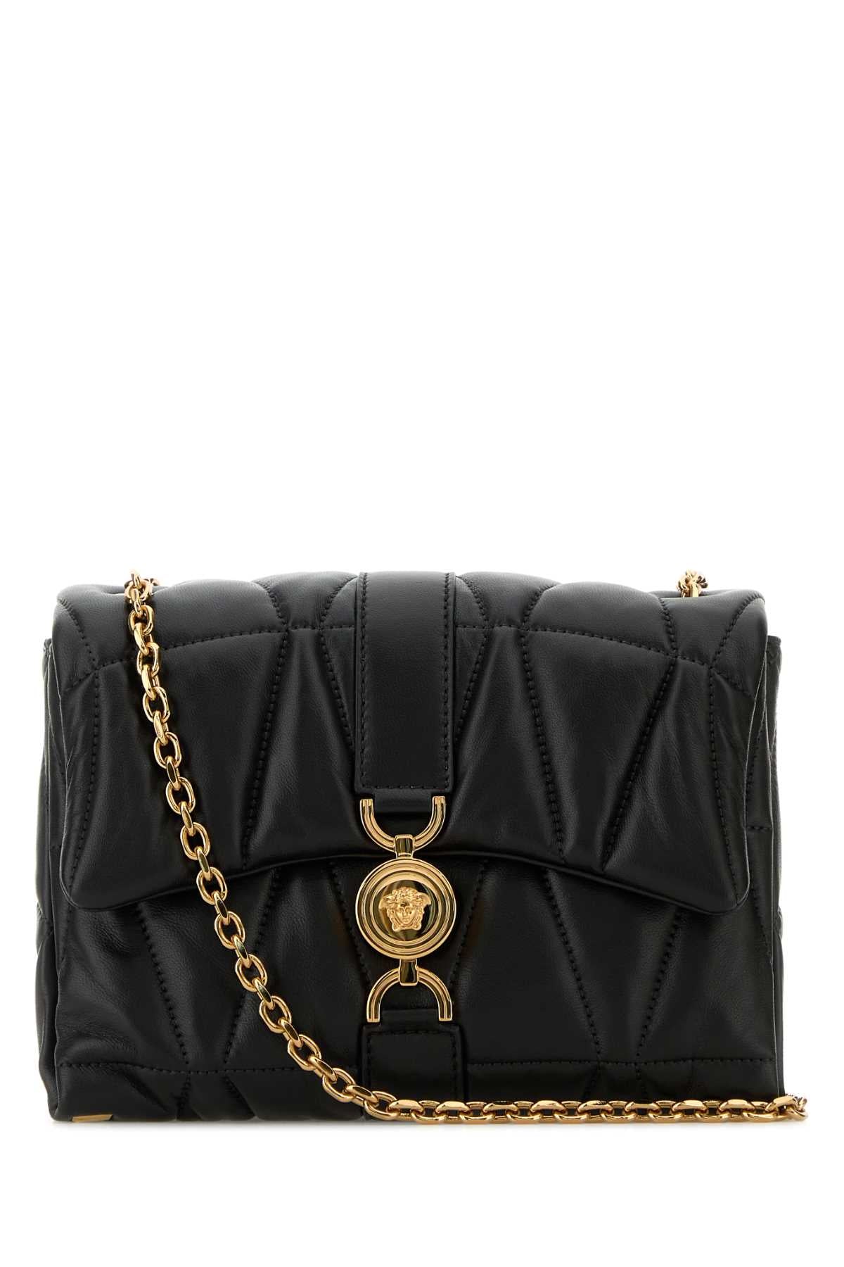 VERSACE Versace Women Black Nappa Leather Kleio Shoulder Bag