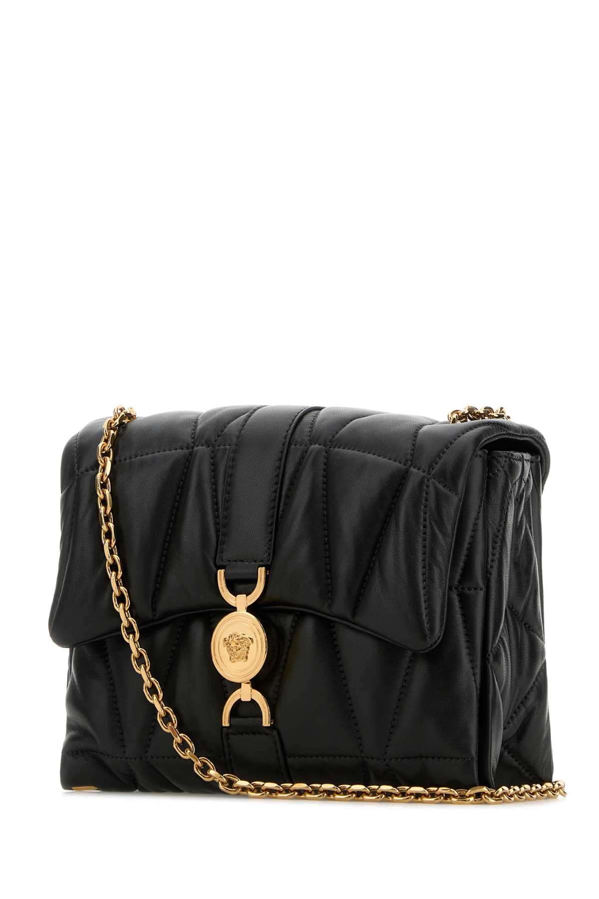 VERSACE Versace Women Black Nappa Leather Kleio Shoulder Bag