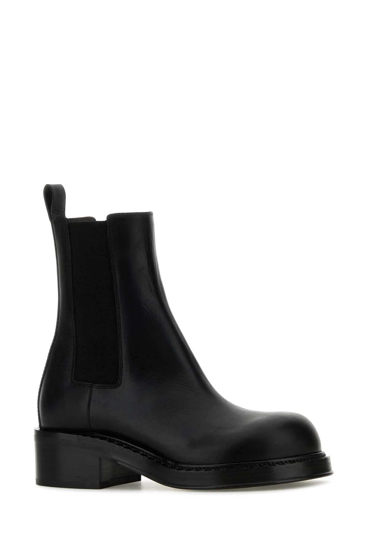 BOTTEGA VENETA Bottega Veneta Women Black Leather Cliff Ankle Boots