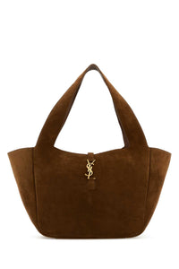 Saint Laurent Women Caramel Suede Leather Le 5 Ã 7 Bea Shoppong Bag