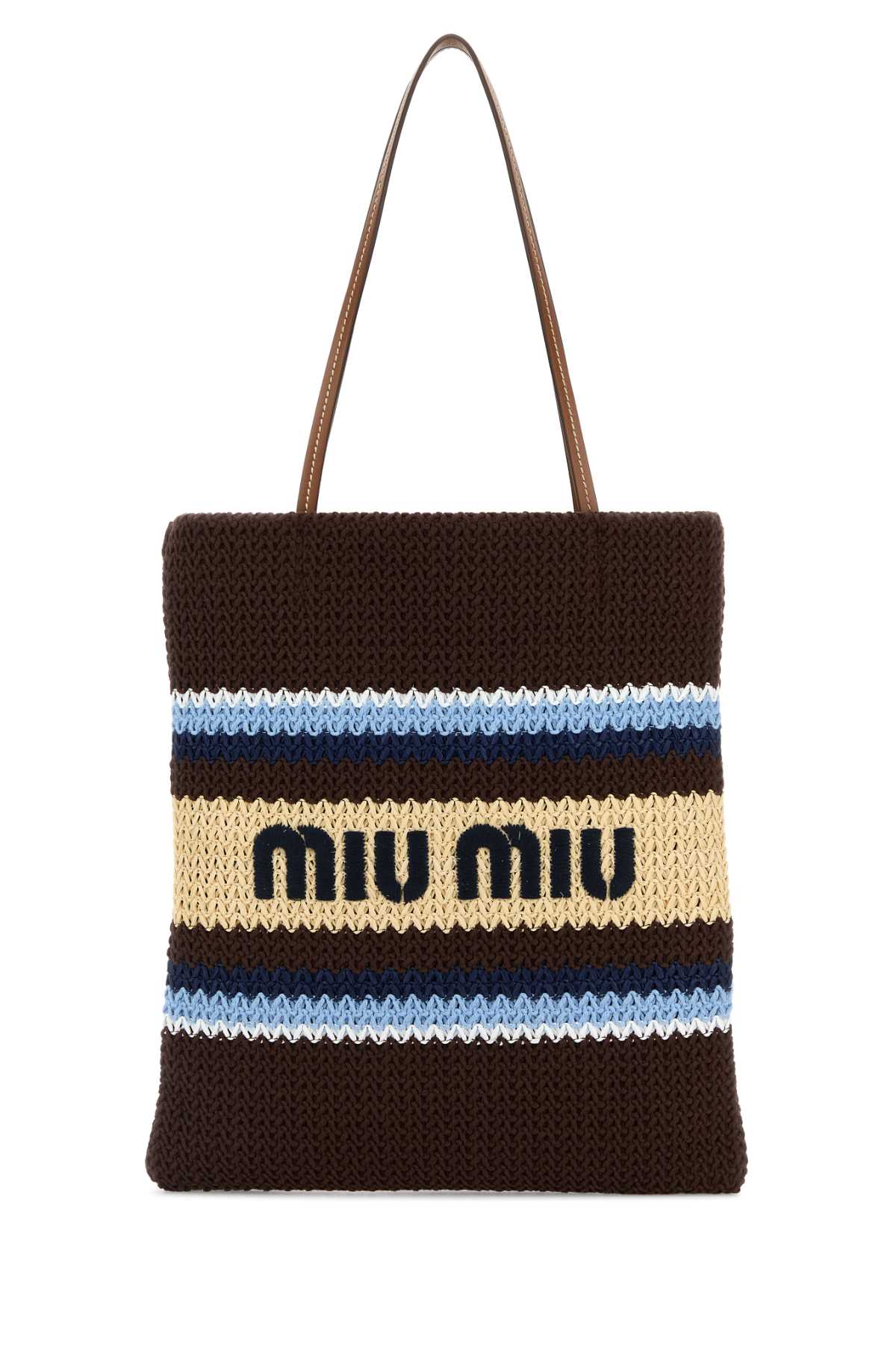 MIU MIU Miu Miu Women Embroidered Crochet Shopping Bag