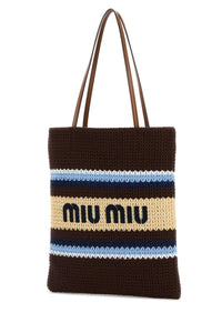 MIU MIU Miu Miu Women Embroidered Crochet Shopping Bag