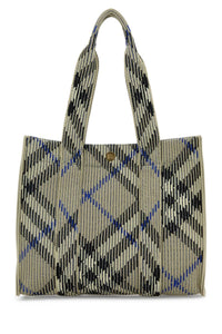 Burberry Women Embroidered Canvas Shopping Bag