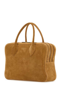 SALVATORE FERRAGAMO Salvatore Ferragamo Women Camel Suede Medium Handbag