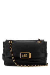 BALENCIAGA Balenciaga Women Black Leather Medium Modu Shoulder Bag