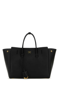 BALENCIAGA Balenciaga Women Black Leather Small Carry All Hempton Handbag