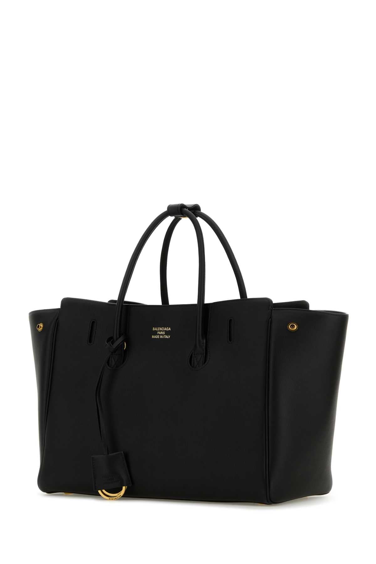 BALENCIAGA Balenciaga Women Black Leather Small Carry All Hempton Handbag