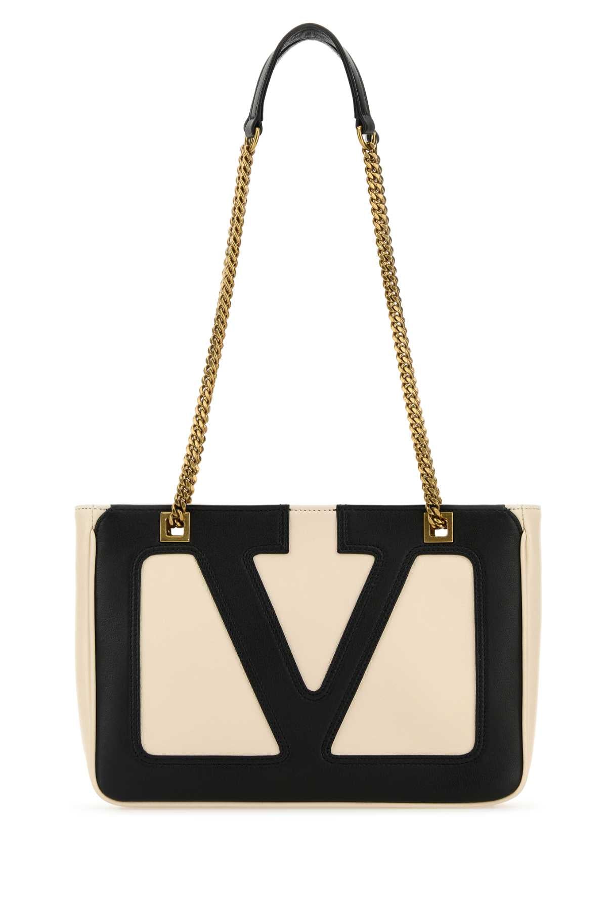 VALENTINO GARAVANI Valentino Garavani Men Ivory Nappa Leather Small Viva Superstar Shoulder Bag