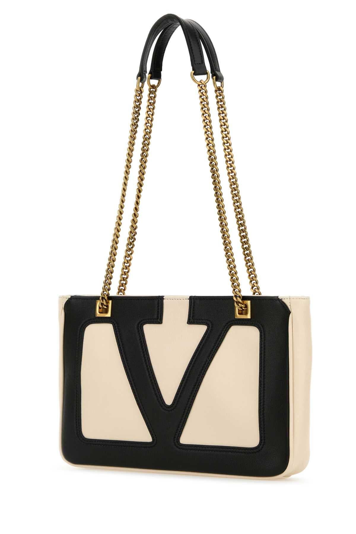 VALENTINO GARAVANI Valentino Garavani Men Ivory Nappa Leather Small Viva Superstar Shoulder Bag