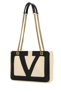 VALENTINO GARAVANI Valentino Garavani Men Ivory Nappa Leather Small Viva Superstar Shoulder Bag