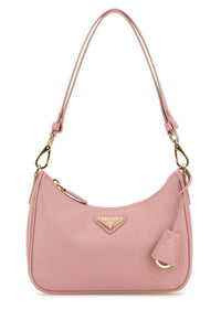 Prada Women Pink Leather Mini Prada Re-Edition Shoulder Bag