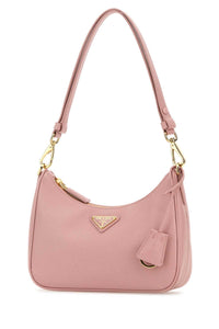 Prada Women Pink Leather Mini Prada Re-Edition Shoulder Bag