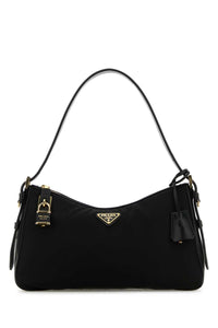 Prada Women Black Nylon Large Aimee Shoulder Bag