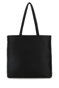 Prada Women Black Leather Shopping Bag