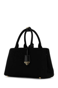 Prada Women Black Canvas Shopping Bag