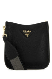 Prada Women Black Leather Crossbody Bag