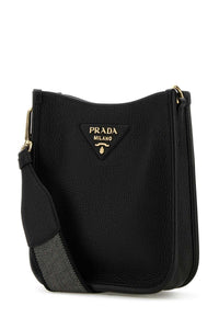 Prada Women Black Leather Crossbody Bag