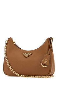 Prada Women Camel Leather Re-Edition 2005 Shoulder Bag