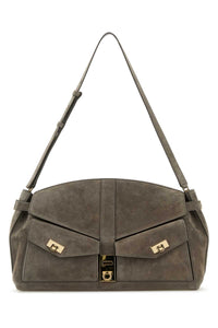 SALVATORE FERRAGAMO Salvatore Ferragamo Women Grey Suede Shoulder Bag