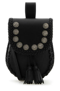 Prada Women Black Leather Crossbody Bag