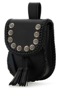 Prada Women Black Leather Crossbody Bag