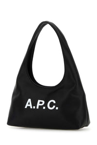 A.P.C. A.P.C. Women Black Synthetic Leather Small Ninon Shoulder Bag