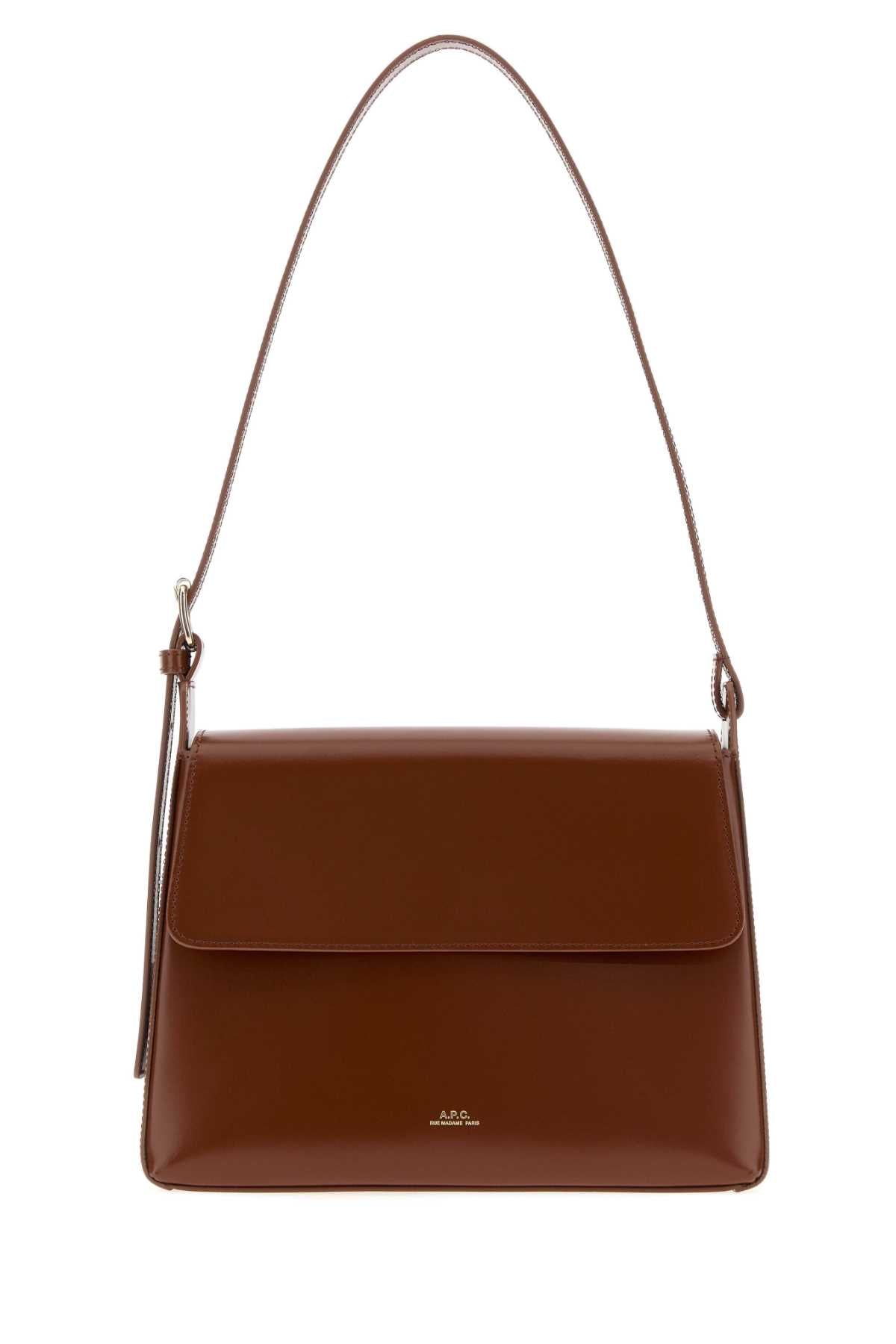 A.P.C. A.P.C. Women Brown Leather Virginie Shoulder Bag