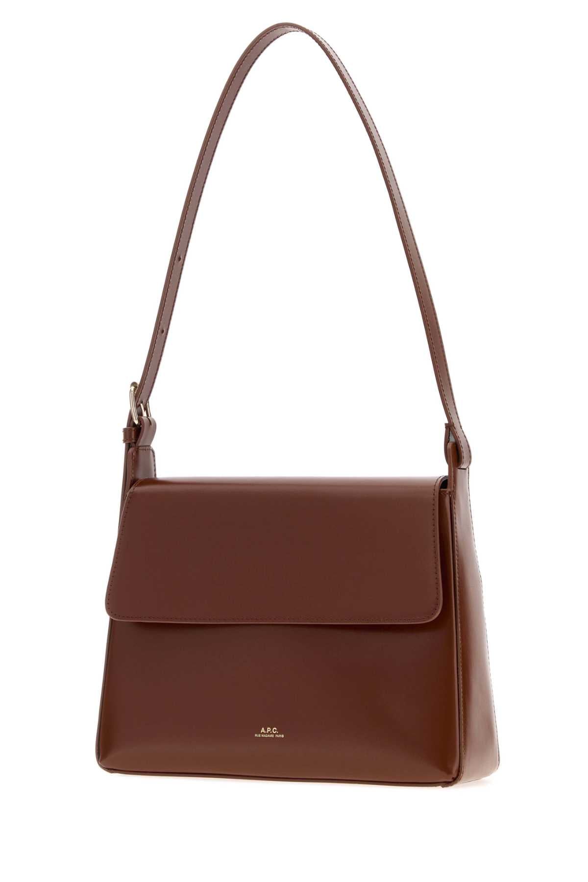 A.P.C. A.P.C. Women Brown Leather Virginie Shoulder Bag