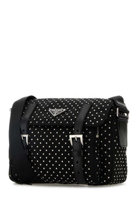 Prada Women Black Re-Nylon Crossbody Bag