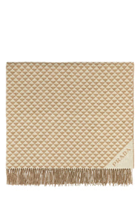 Prada Unisex Embroidered Wool Blend Symbole Double Blanket
