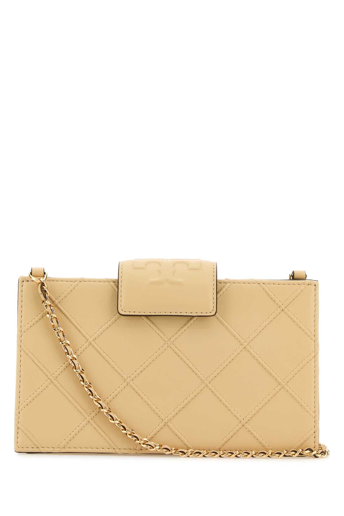 TORY BURCH Tory Burch Women Beige Leather Fleming Crossbody Bag
