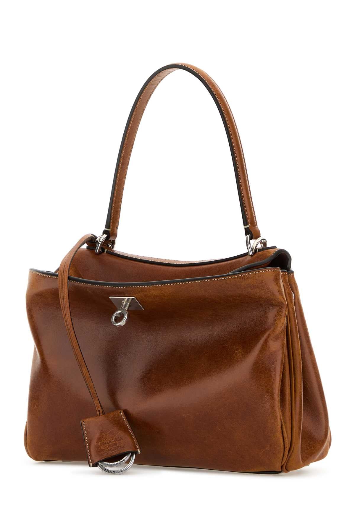 Balenciaga Women Brown Leather Small Rodeo Handbag