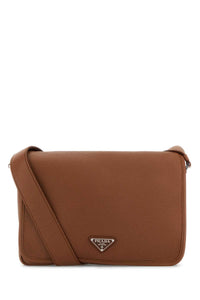 Prada Men Caramel Leather Crossbody Bag