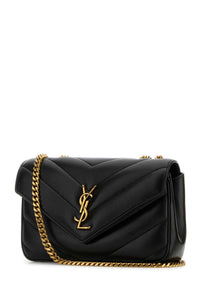 SAINT LAURENT Saint Laurent Women Black Leather Small Loulou Shoulder Bag