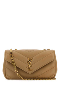 SAINT LAURENT Saint Laurent Women Camel Leather Small Loulou Shoulder Bag