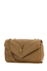 SAINT LAURENT Saint Laurent Women Camel Leather Small Loulou Shoulder Bag