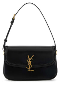Saint Laurent Women Black Leather Solferino Shoulder Bag