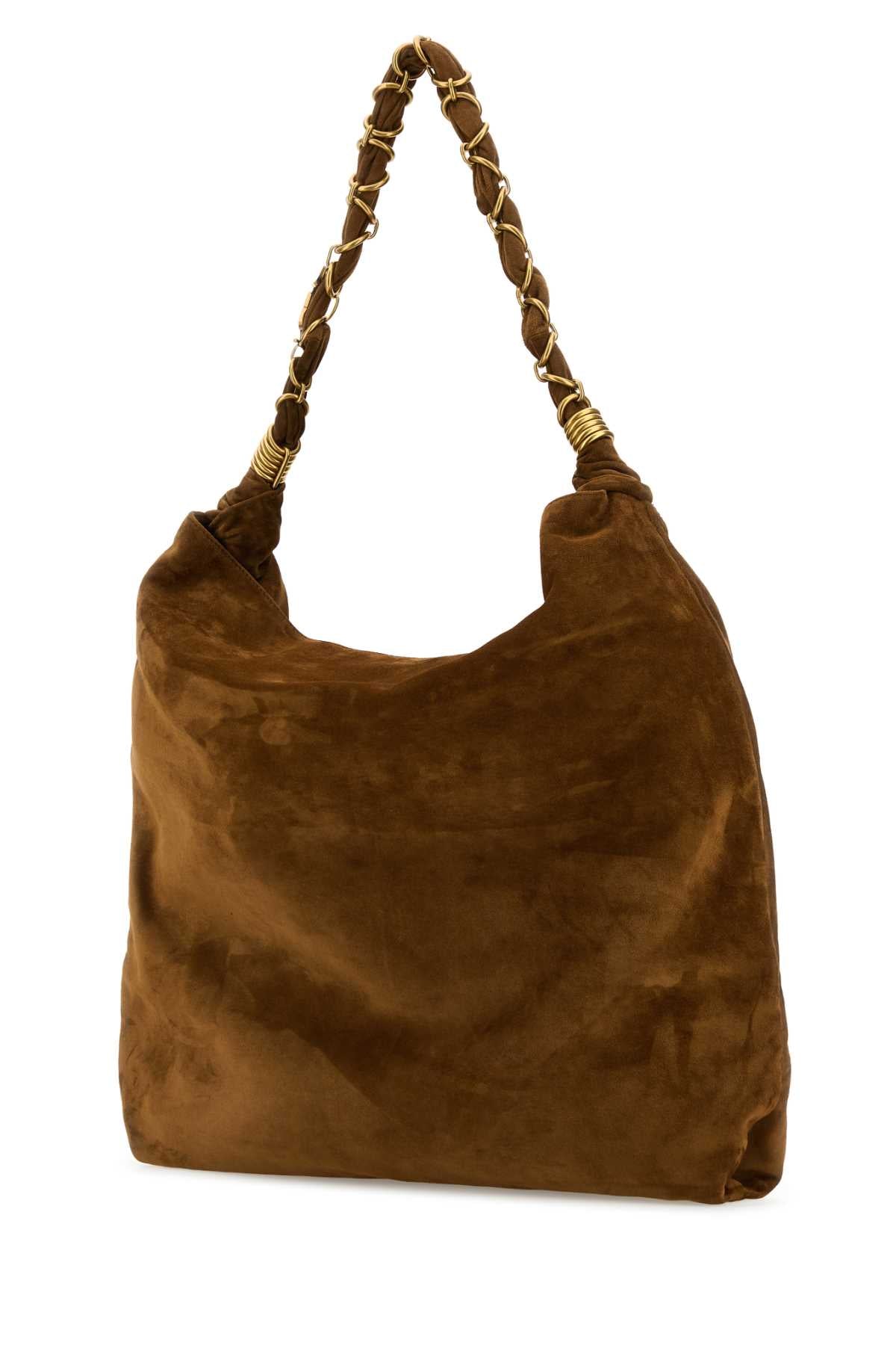 SAINT LAURENT Saint Laurent Women Caramel Suede Amalia Shopping Bag