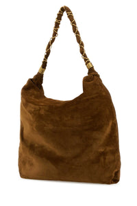 SAINT LAURENT Saint Laurent Women Caramel Suede Amalia Shopping Bag