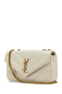 SAINT LAURENT Saint Laurent Women Ivory Leather Small Loulou Shoulder Bag