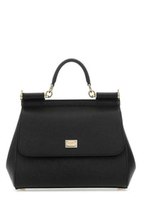 Dolce & Gabbana Women Black Leather Medium Sicily Handbag