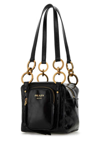Prada Women Black Mini Prada Dangle Handbag