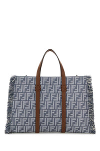 Fendi Women Embroidered Denim Summer Shopping Bag