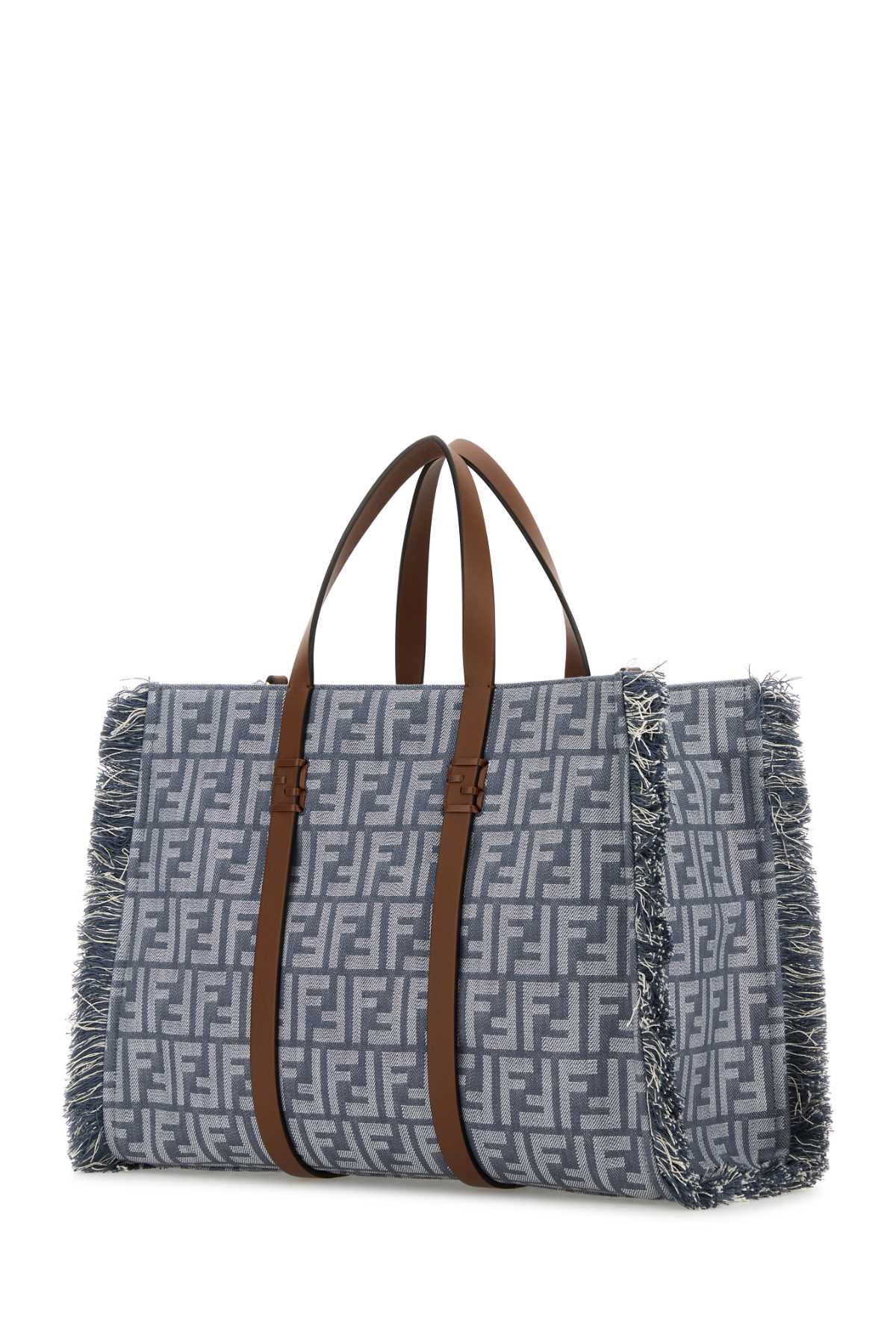 Fendi Women Embroidered Denim Summer Shopping Bag