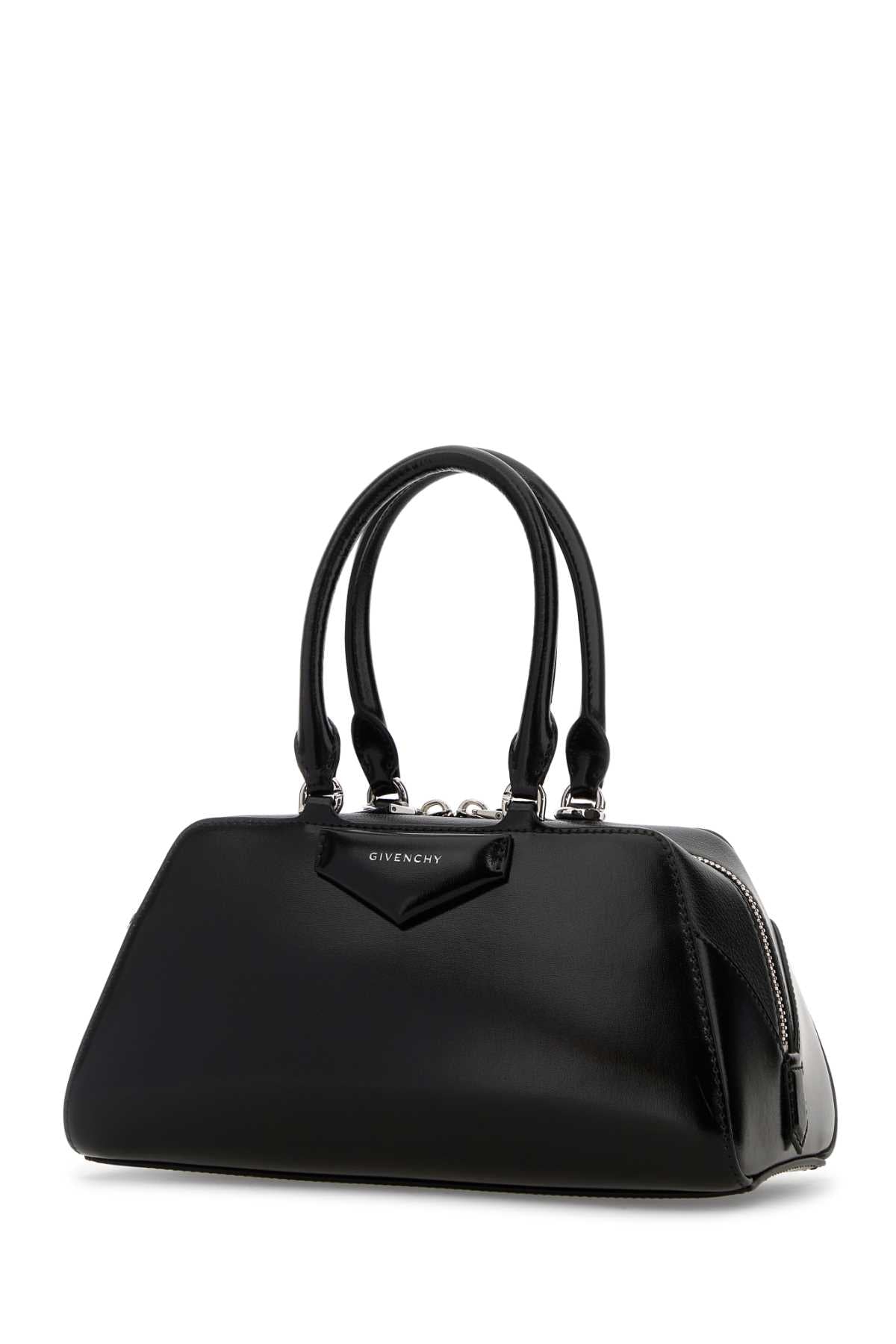 GIVENCHY Givenchy Women Black Leather Small Antigona East-West Handbag
