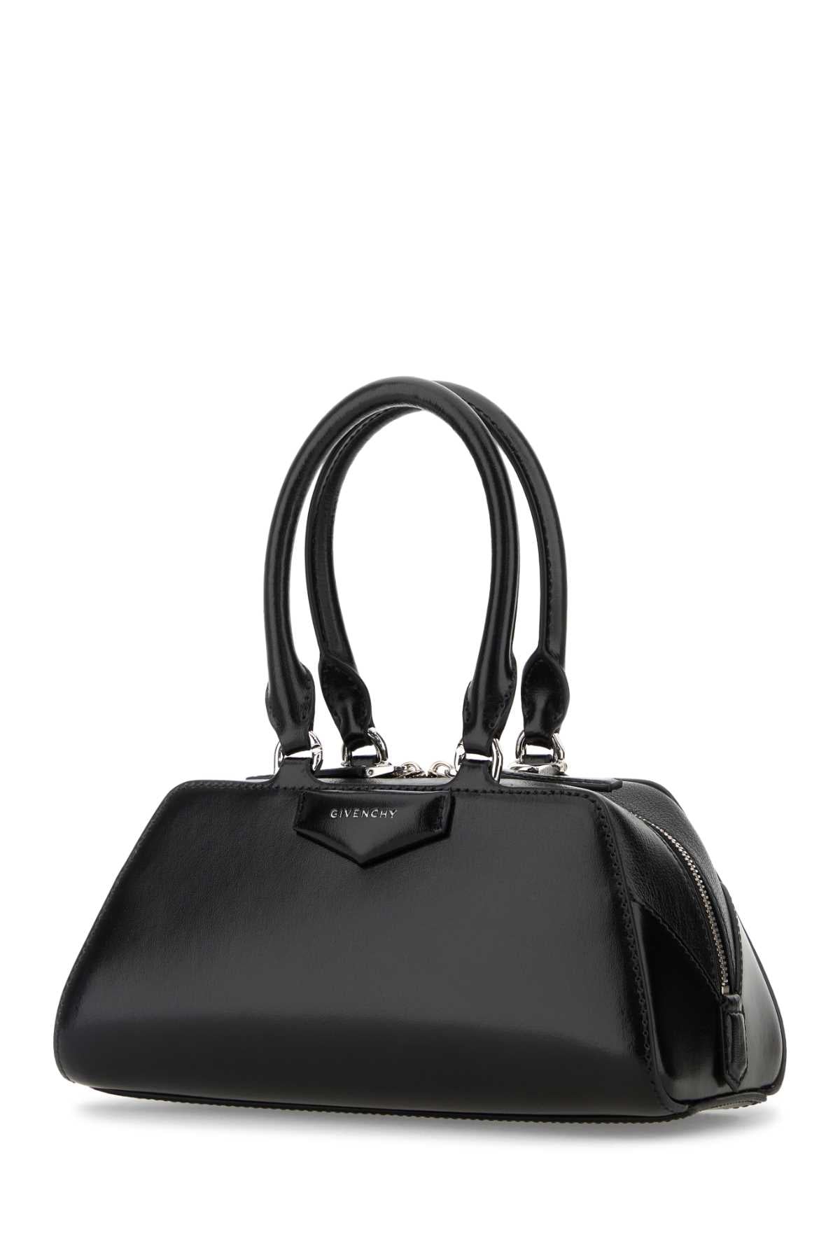 Givenchy Women Black Leather Mini Antigona East-West Handbag
