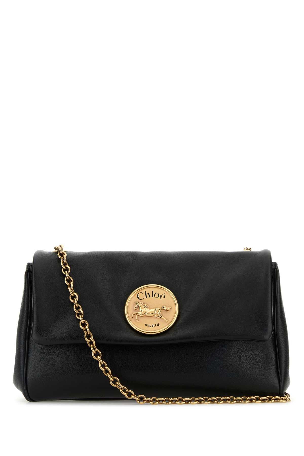 CHLOE Chloe Women Black Leather Heritage Shoulder Bag