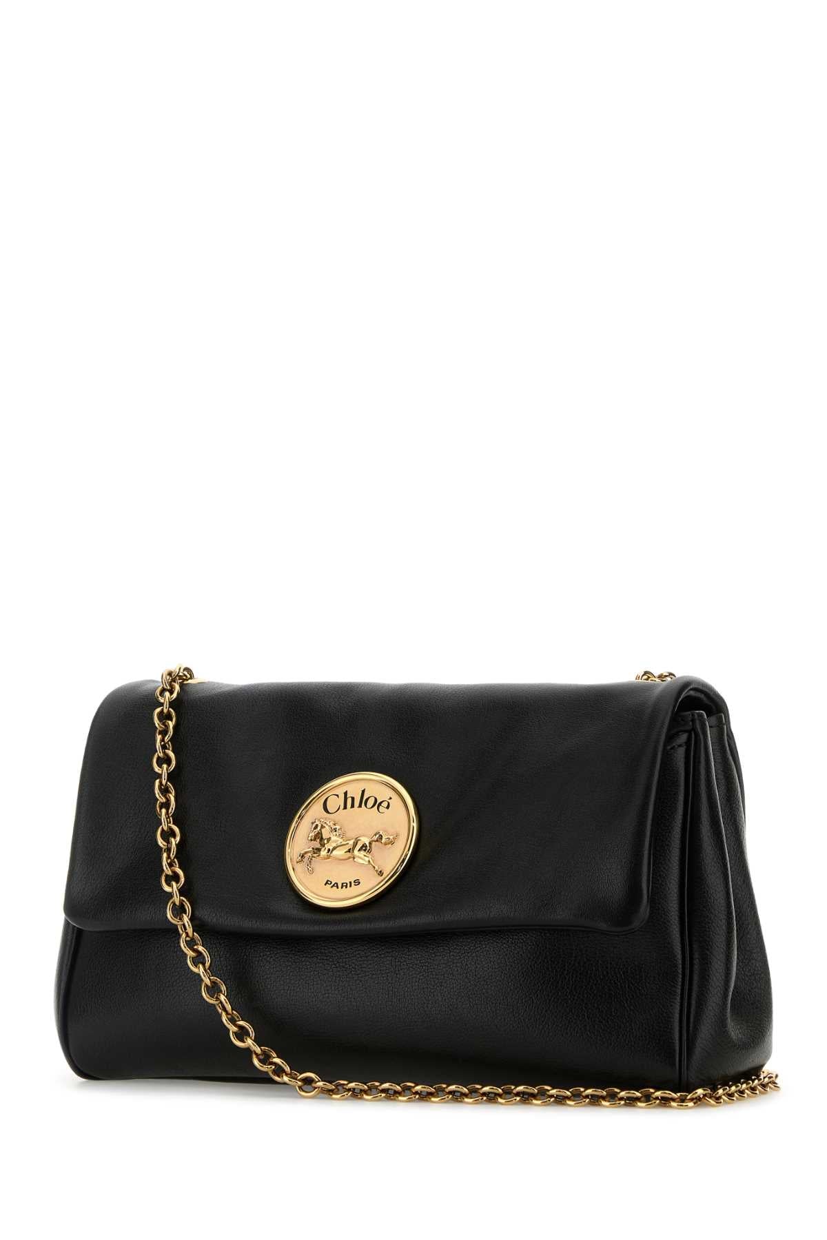 CHLOE Chloe Women Black Leather Heritage Shoulder Bag