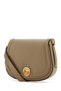 CHLOE Chloe Women Cappuccino Leather Horse Medal Crossbody Bag