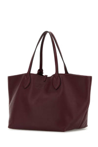 Gucci Women Burgundy Leather Reversible Shopping Bag